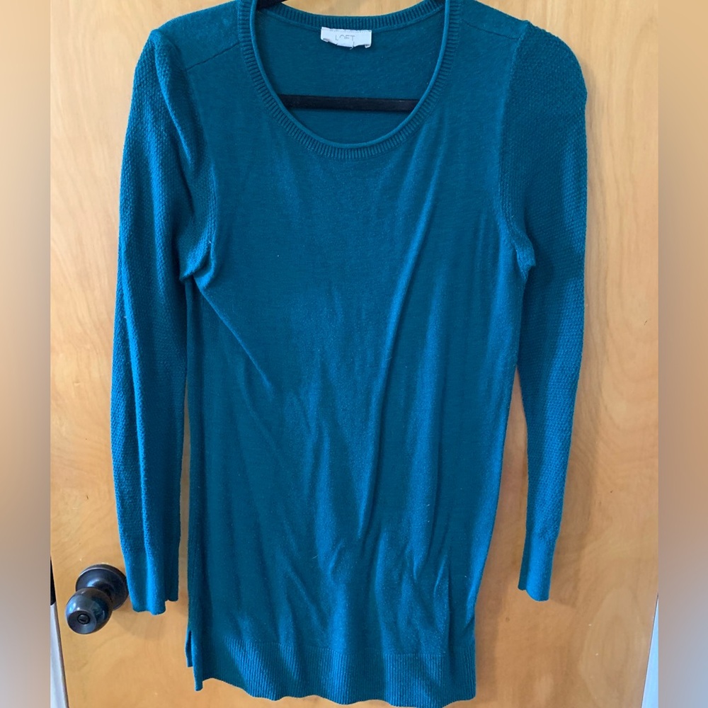 Loft outlet XS long blue/green sweater
